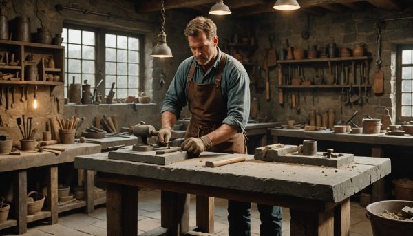 La taille de la pierre exige patience et force physique