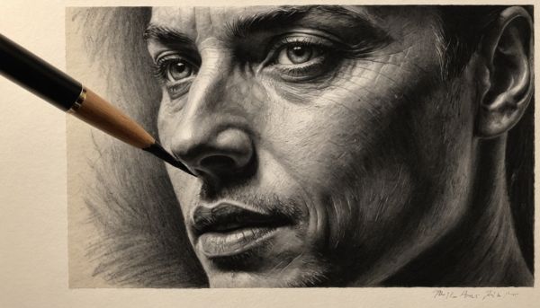 Le dessin au fusain capture les ombres avec une force rare